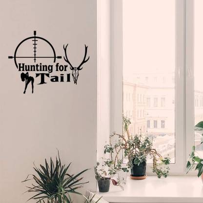 SnappyVinyl 29 cm Hunting for Tail Deer Buck Girl Wall Decals, Easy to Apply Self Adhesive Sticker