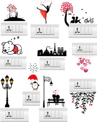 rawpockets 70 cm Switch Board Combo Self Adhesive Sticker