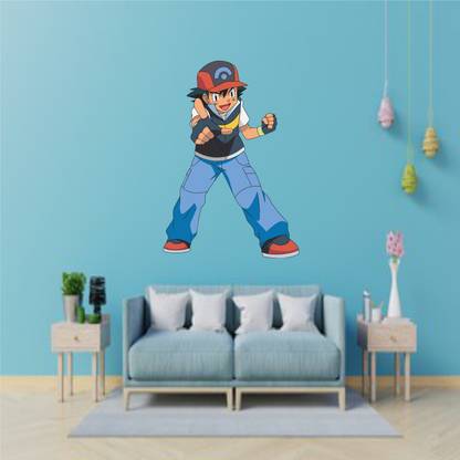 Aashrut decor 50 cm ash pokemon (50cm x 73cm )DD539 Self Adhesive Sticker