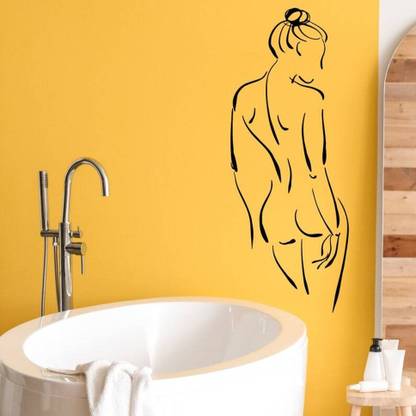 Xskin 20 cm Nude Woman Back Wall Sticker PVC Vinyl Self Adhesive Sticker