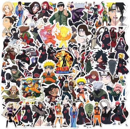 CLICKEDIN 5.08 cm Set Of 61 Mix Anime Stickers Aesthetic Vinyl Stickers ...