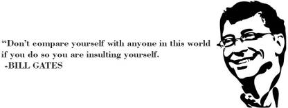 Vijaya enterprises 28 cm Bill gates wall stickers for black color self adhesive for Home size (71x28 cm ) Self Adhesive Sticker