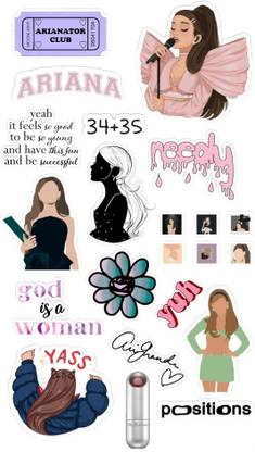 Yaduvanshi 4 cm AESTHETIC ARIANA GRANDE STICKERS Self Adhesive Sticker