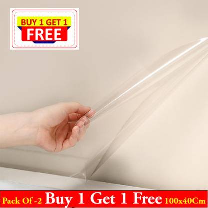 WallDaddy 100 cm Clear & Transparent Wall Protective Film Wallpaper Combo Wall Protector Cover Self Adhesive Sticker