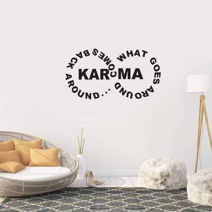 DreamKraft 58 cm Karma (Size -58 cm x 30 cm) Reusable Sticker