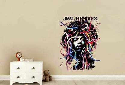 Art Kafe 46 cm Jimi Hendrix Sticker Self Adhesive Sticker