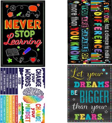 Wall gallery 45.72 cm Life Teaching Wall Decoration For Classroom,Study Room,Glowing Sticker 18x12Inc Self Adhesive Sticker