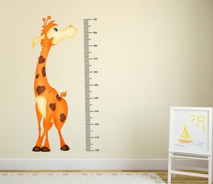Wallzone 95 cm Zebra Height Chart Removable Sticker
