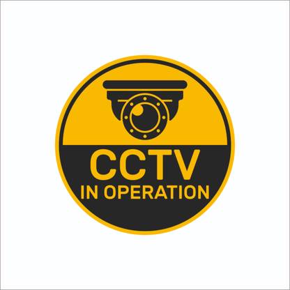 ShipShape 12.02 cm CCTV IN OPERATION Removable Sticker