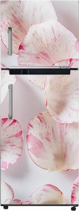 Design Decor 60.96 cm Rose Flower Fridge sticker Door| Wrap | Refrigerators Sticker Size 60x152_cm Self Adhesive Sticker