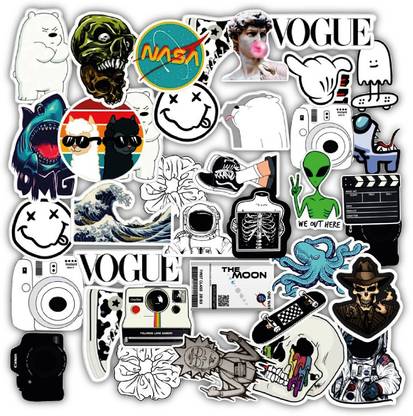 woopme 5.5 cm Horror danger theme Scrapbook Stickers For Journal Notebooks ,diary, Laptops Self Adhesive Sticker