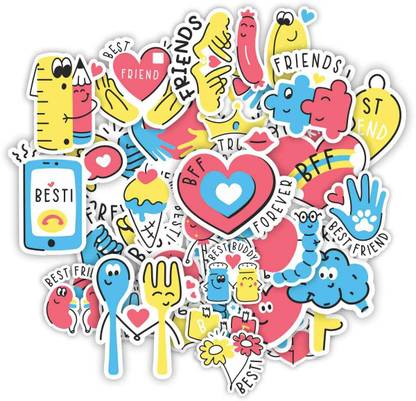 woopme 29 cm Friend theme Scrapbook Stickers Set For Journal, Diary Self Adhesive Sticker