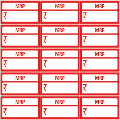 RSB HUB 3.8 cm MRP Stickers for General Use-38X20mm, Long Life and Generally Use Self Adhesive Sticker