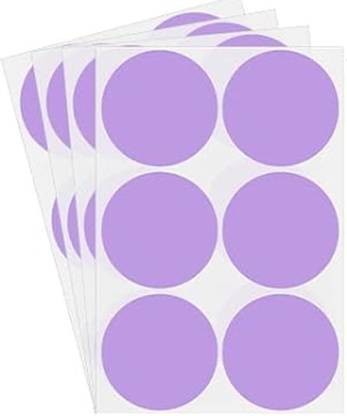 BlackDreams 5 cm 300 Piece Purple Color 50mm (2 Inch) Round Dot Writable Surface Labels Self Adhesive Sticker