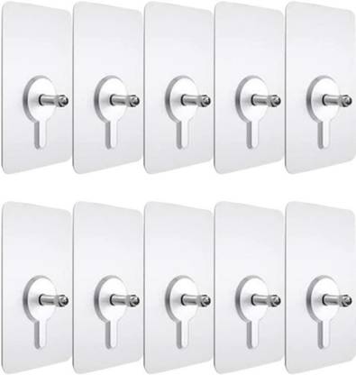 ABAJ Adhesive Nail Wall Hooks for Hanging Kitchen Household and Bathroom Accessories Hook 10