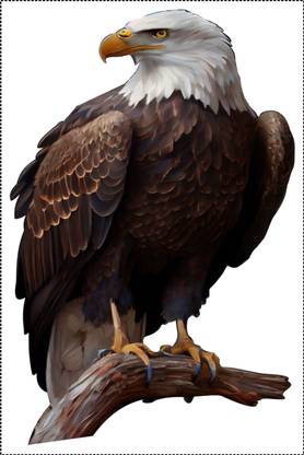 MODAROCK 23 cm MULTICOLOR EAGLE STICKER & DECAL FOR ALL BIKES AND CARS Self Adhesive Sticker