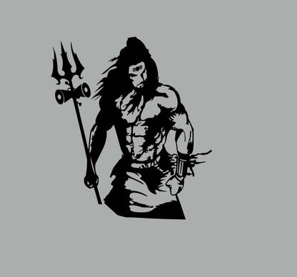 Decor Villa 60 cm Décor Villa"Shiva"Wall Sticker & Decal (PVC Vinyl,60 x 55 cm) Removable Sticker
