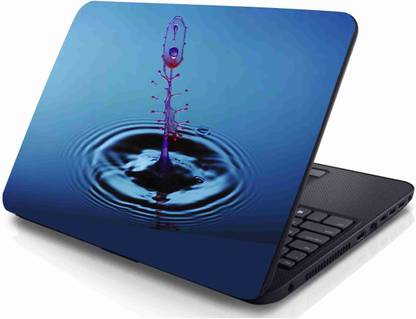 SHAH CREATION 25 cm Laptop Skin 'Water Drop' ( Material-Vinyl) ( Pack of 1 ) Sticker Self Adhesive Sticker
