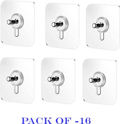Shreejee 6 cm Nail Free Wall Hook Screw Adhesive Non-Trace No Drilling Bathroom Hook Self Adhesive Sticker
