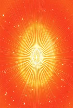 ShubhFly 47 cm Om Shanti Shiv Baba Rays Wall Sticker Point of Light Sticker BK Brahma Kumaris Self Adhesive Sticker