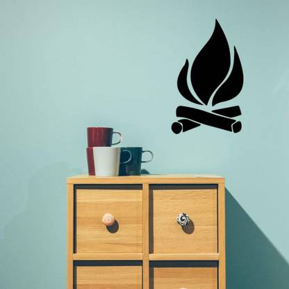 Xskin 29 cm Campfire Camping Wall Decals Easy to Apply Self Adhesive Sticker