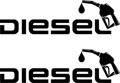 CLICKEDIN 10.922 inch DIESEL Stickers Set Of 2 Stickers High-Quality Self-Adhesive Sticker On Vinyl Self Adhesive Sticker