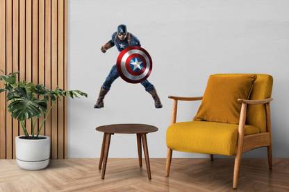 skgraphics 75 cm Captain america 2 wall sticker Self Adhesive Sticker