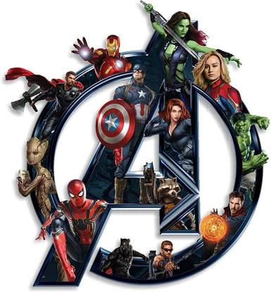 STIKHUB 60 inch avengers end the game all avengers wall sticker Self Adhesive Sticker