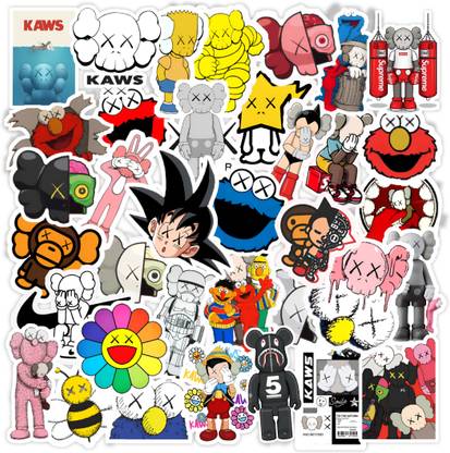 CodersParadise 3 cm Kaws Vinyl Stickers for Mobile Phone, Case, Covers - Waterproof Self Adhesive Sticker