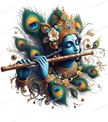 STICKER STUDIO 58 cm Little Krishna Wall Sticker & Decal Self Adhesive Sticker