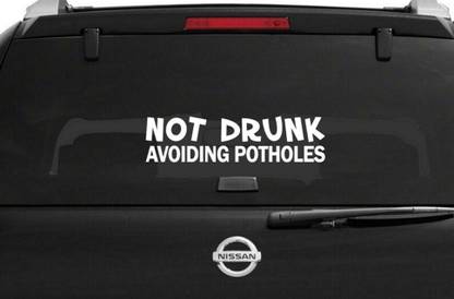 Xskin 30 cm Not Drunk Avoiding Potholes Self Adhesive Sticker