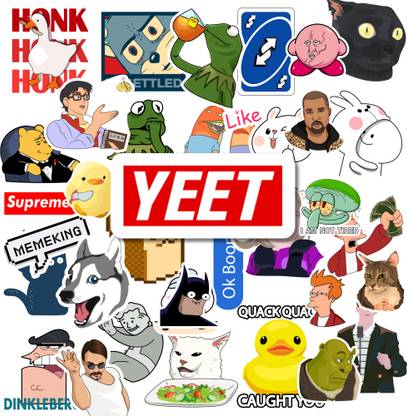Printshed 2.5 inch Aesthetic Funny Memes Self Adhesive Sticker