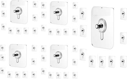 SPIRITUAL HOUSE 3 cm Bolt Screw Sticker Hooks, Wall-Mounted Nail Hook for home Hook 50 (Pack of 50) Self Adhesive Sticker