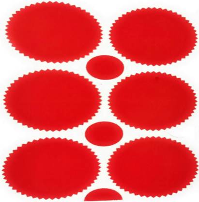 90 Degree 4.5 cm Notary Seal Stamp Self Adhesive Stickers Red Paper Round Document Registered 100 Self Adhesive Sticker