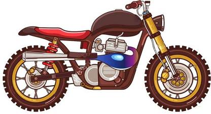 LIMRA DECORE 24 inch Retro Bike Sticker | Wall Sticker for Living Room/Bedroom/Office Removable Sticker