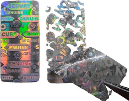 Securitech 3 cm Hologram Sticker-Secure Genuine,2500 Pcs,Rectangle (Void Tamper) 15mm x 30mm… Non-Reusable Sticker