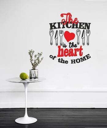 ArtsCafe 55 cm Kitchen Tools Design Wall Sticker (48*55 cm) Self Adhesive Sticker