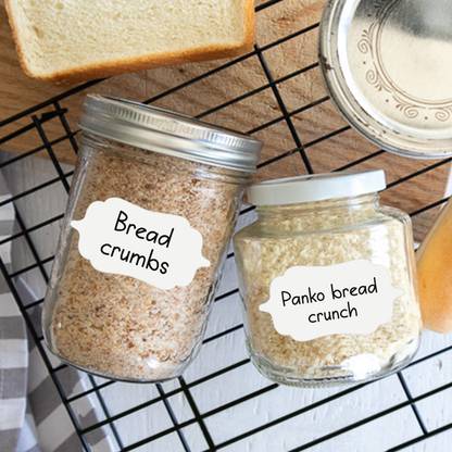 CLICKEDIN 6.35 cm Jar Labels Stickers With Black Marker for Food Jars,Spice,Glass,Cup,Bottle ,Etc Removable Sticker