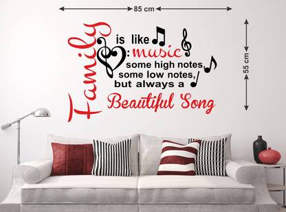 Tuffuk 85 cm beautiful Song | Wall Stickers | PVC Vinyl | Non-Reusable | Self Adhesive Sticker