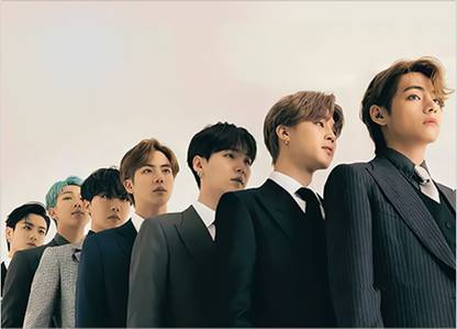 Starxdecals 30 cm BTS Wall sticker - BTS Army wall sticker - BTS members wall sticker Self Adhesive Sticker