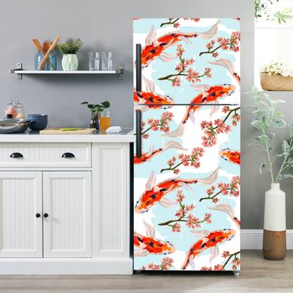 WallDaddy 160 cm Cat Fish Self Adhesive Sticker