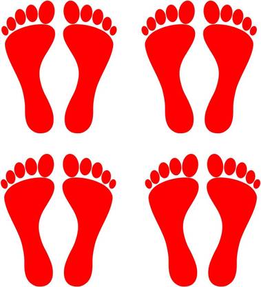 STICKER STUDIO 25 cm FOOTPRINT Self Adhesive Sticker