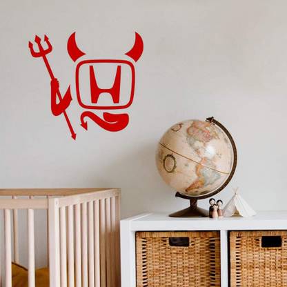 SnappyVinyl 29 cm Honda Devil Wall Decals, Easy to Apply Self Adhesive Sticker