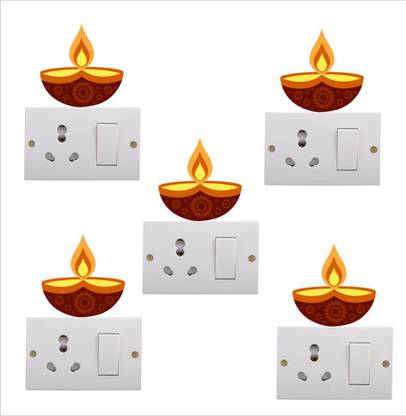 K2A Decor 10 cm Decorative Switch Board Switch Panel Stickers for Decoration Self Adhesive Sticker