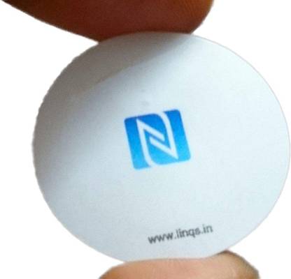 linqs 2.54 cm High Memory NTAG216 NFC Tag Stickers (Pack of 6) | Waterproof | Compatible Self Adhesive Sticker