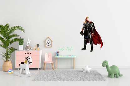 AK GRAPHICS 60 cm Standing thor wall sticker Self Adhesive Sticker