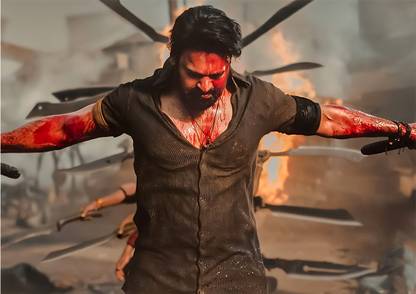 Eltass 30 cm Salaar wall sticker - Salaar kateramma wall sticker - prabhas Self Adhesive Sticker