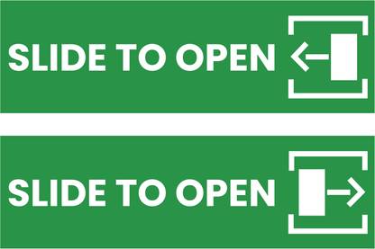 Voltcare 19 cm Slide to Open Door Stickers Self Adhesive Sticker