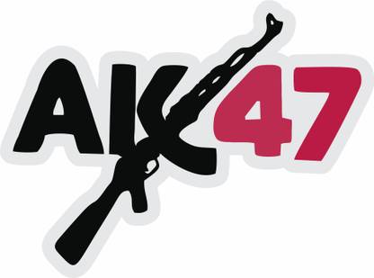 The Printpack 15 cm AK47 Bike Self Adhesive Sticker