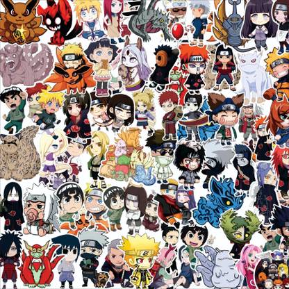 AnimeVerse 3 inch Naruto Stickers For Laptops, Water Bottle, Phone Case, Etc Self Adhesive Sticker